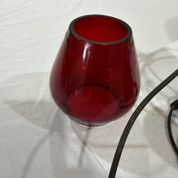 1920s HANDLAN St. Louis RAILROAD Gas Company RED Lens Lantern - Picture 11 of 11